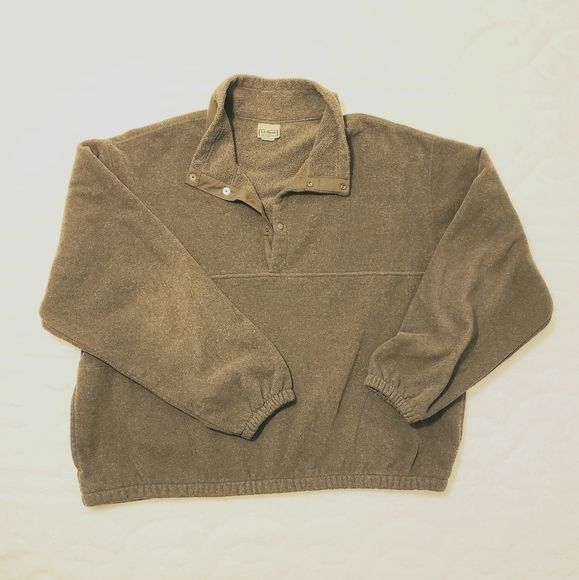 L.L. Bean Other - Vintage LLBean Moss Green pullover Fleece